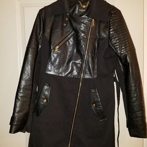 Black Leather BEBE Jacket